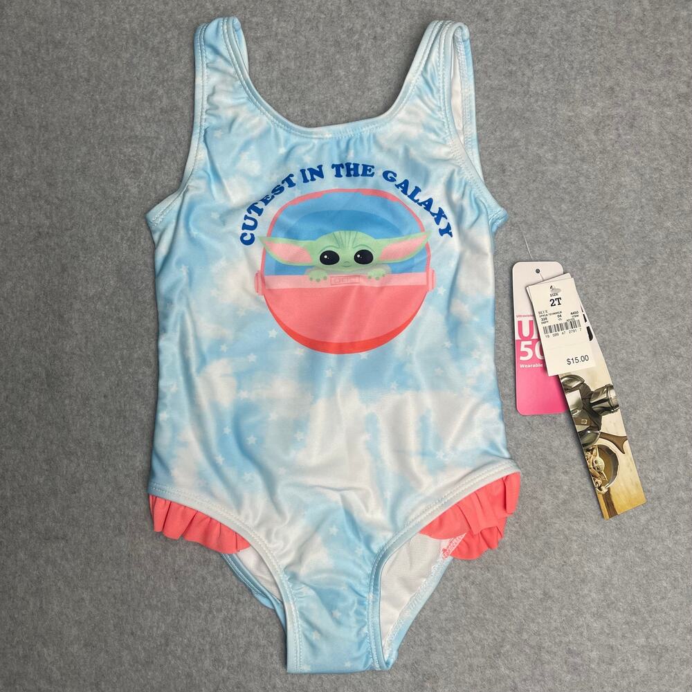 Star Wars Mandalorian Cutest In The Galaxy Bathing Suit Size 2T